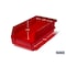 Triton Products Hanging Bins and Bin Clip Kit, Polypropylene, Red, (4) Small and (4) Large 028-R - alternate 3